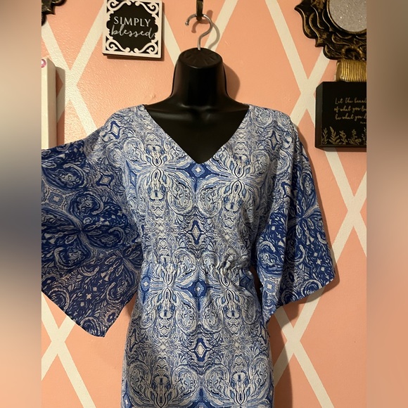 Chico’s Blue & White Maxi Dress - Picture 3 of 9